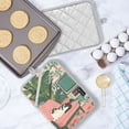thumbnail image 5 of Yayeee Pot Holders Kitchen Heat Resistant with Pocket 7"x9.8" Cotton Oven Cooking Hot Pads, Pink and White Cat, 5 of 7