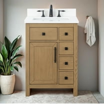 Lavanti Oakford Solidwood 24-inch Bathroom Vanity with Sink - Stylish Oak