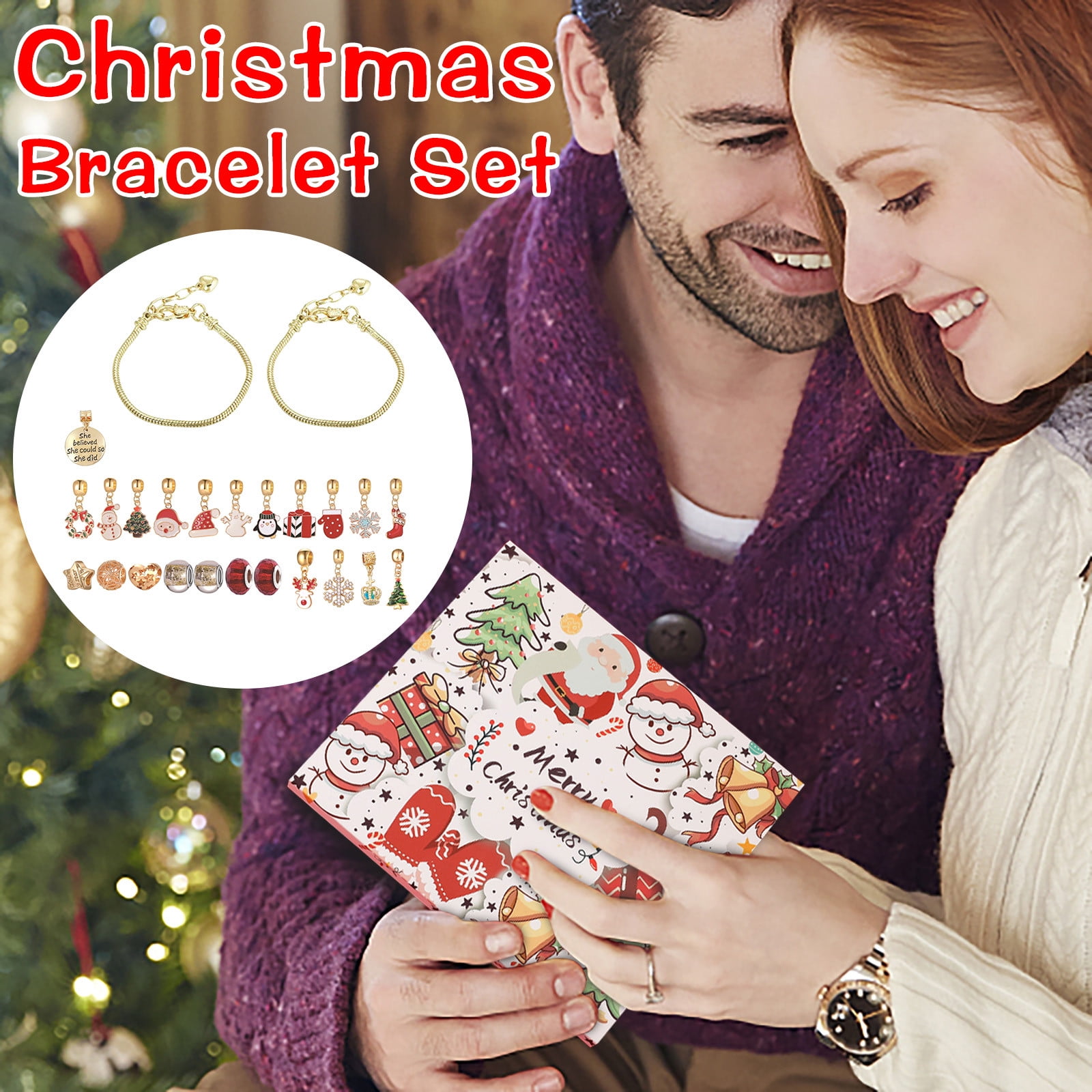 Ensemble De Bijoux 24 Jours Avec Grossiste Calendrier De Noël 2024, Compte à Rebours Avec 1