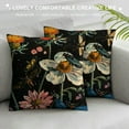 thumbnail image 3 of Fenyluxe  Outdoor Waterproof Spring Summer Pillow Covers  Floral Farmhouse Throw Pillows Decorative Cushion Cases for Outdoor Couch Sofa Patio Furniture Home Decoration Black 24x24in, 3 of 5