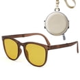 thumbnail image 1 of Lunettes de Soleil Pliantes Tendance Unisexe - Lunettes de Conduite Compactes avec Étui, 1 of 6