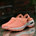 thumbnail image 5 of Dakaela Mules Clogs for Women Summer Air Cushion Platform Mesh Sneaker Sandals Walking Shoes Orange 9, 5 of 8