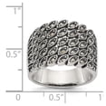 thumbnail image 6 of Stainless Steel Polished and Antiqued Marcasite Ring Size: 6; for Adults and Teens; for Women and Men, 6 of 6