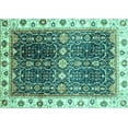 thumbnail image 1 of Ahgly Company Indoor Rectangle Oriental Turquoise Blue Traditional Area Rugs, 4' x 6', 1 of 4