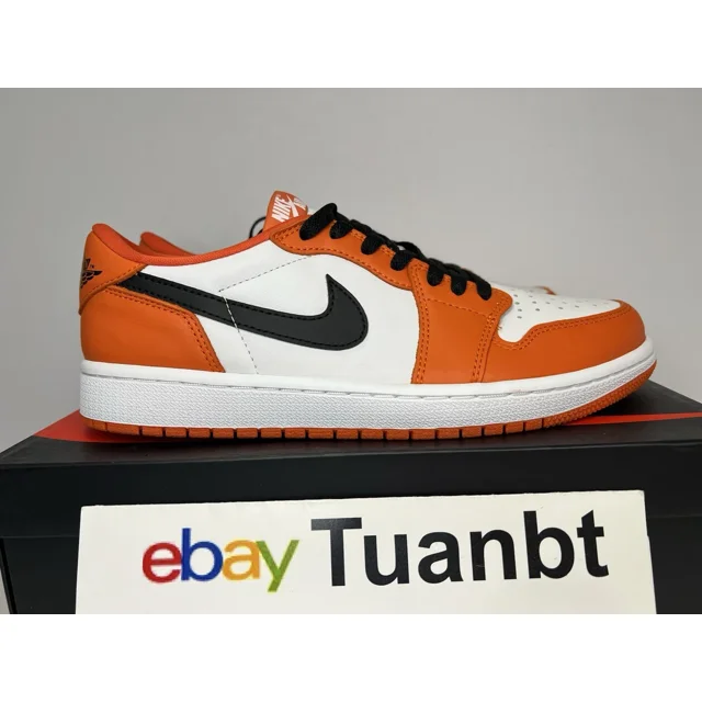 BRAND NEW N I-K-E A i r-Jor-dan 1 Low OG "Starfish" Orange/Black/White CZ0790 801