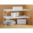 Mainstays Long Stacking Wire Shelf, White