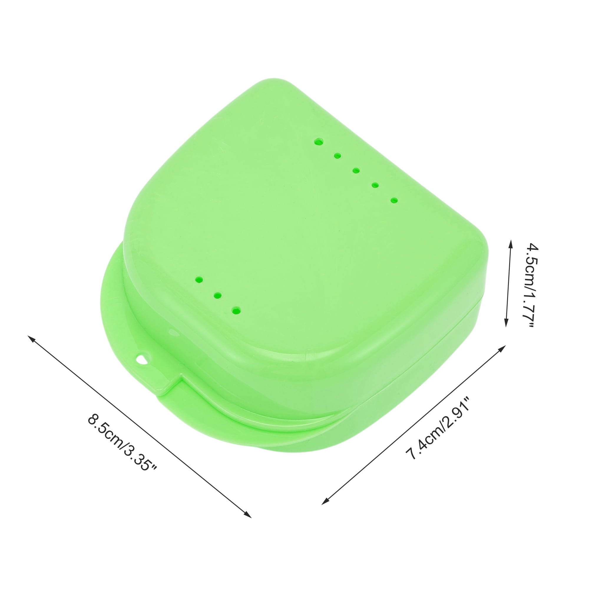 Unique Bargains Strapless Hole Portable Retainer Case Braces Box 1 Pc Cyan