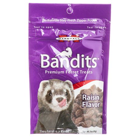 Marshall Bandits Premium Ferret Treats - Rasin Flavor 3 oz (7 Pack)