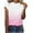 Pink, variant on OGLCCG Summer Tops for Women Short Sleeve Gradient Printed T-Shirts Round Neck Regular Fit Basic Tees Tops