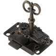 thumbnail image 4 of OUNONA Vintage Dark Brown Desk Lock Set with Key Durable Iron and Zinc Alloy for Drawers and Cabinets, 4 of 8