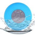 thumbnail image 2 of Altavoz Bluetooth para ducha con micrófono incorporado, 6 horas de tiempo de reproducción, botones de control y ventosa dedicada (azul), 2 of 5