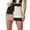 Black, variant on Womens Bodycon Skirts Color Block Stretch Denim Mini Sheath Skirts Zip Waist Tight Cut Basic Casual Daily Street Skirts