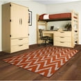 thumbnail image 6 of Mainstays Distressed Zig Zag Orange/White 5'x7' Indoor Area Rug, 6 of 6