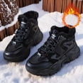 thumbnail image 4 of XIMIN Women's Retro Fashion Comfort Sport Platform Chunky Sneakers Casual Running Walking Shoes Round Head Single Shoes Winter Snow Boots Warm Sneakers, 4 of 7