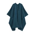 thumbnail image 6 of Cutuoiiu Women's Solid Color Long Sleeved Winter Shawl Wrap Sweater Fashionable Long Cape Jackets Gifts, 6 of 8