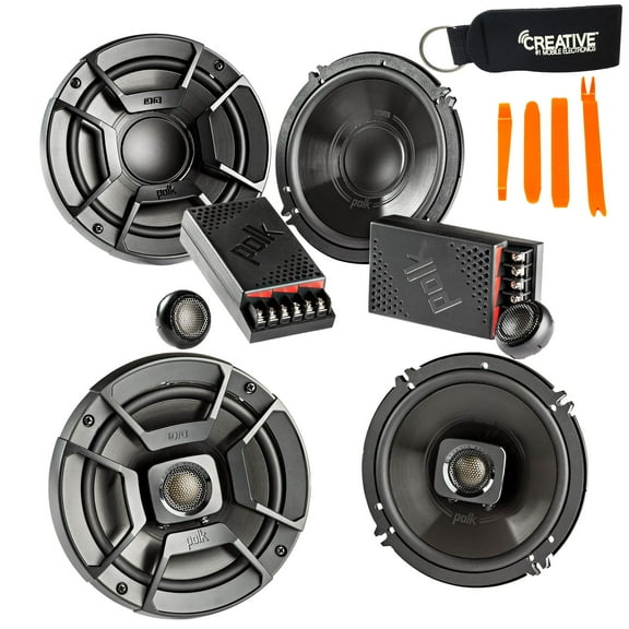 Polk Audio - A Pair Of DB6502 6.5" Components and DB652 6.5" Coax Speakers - Bundle Includes 2 Pair