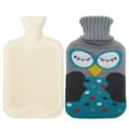thumbnail image 2 of Riguas 500ml/1000ml/2000ml Hot Water Bag Water-filling Warm-keeping Rubber Liner Winter Warm Water Bottle with Christmas Elk Printing Cover for Home, 2 of 8