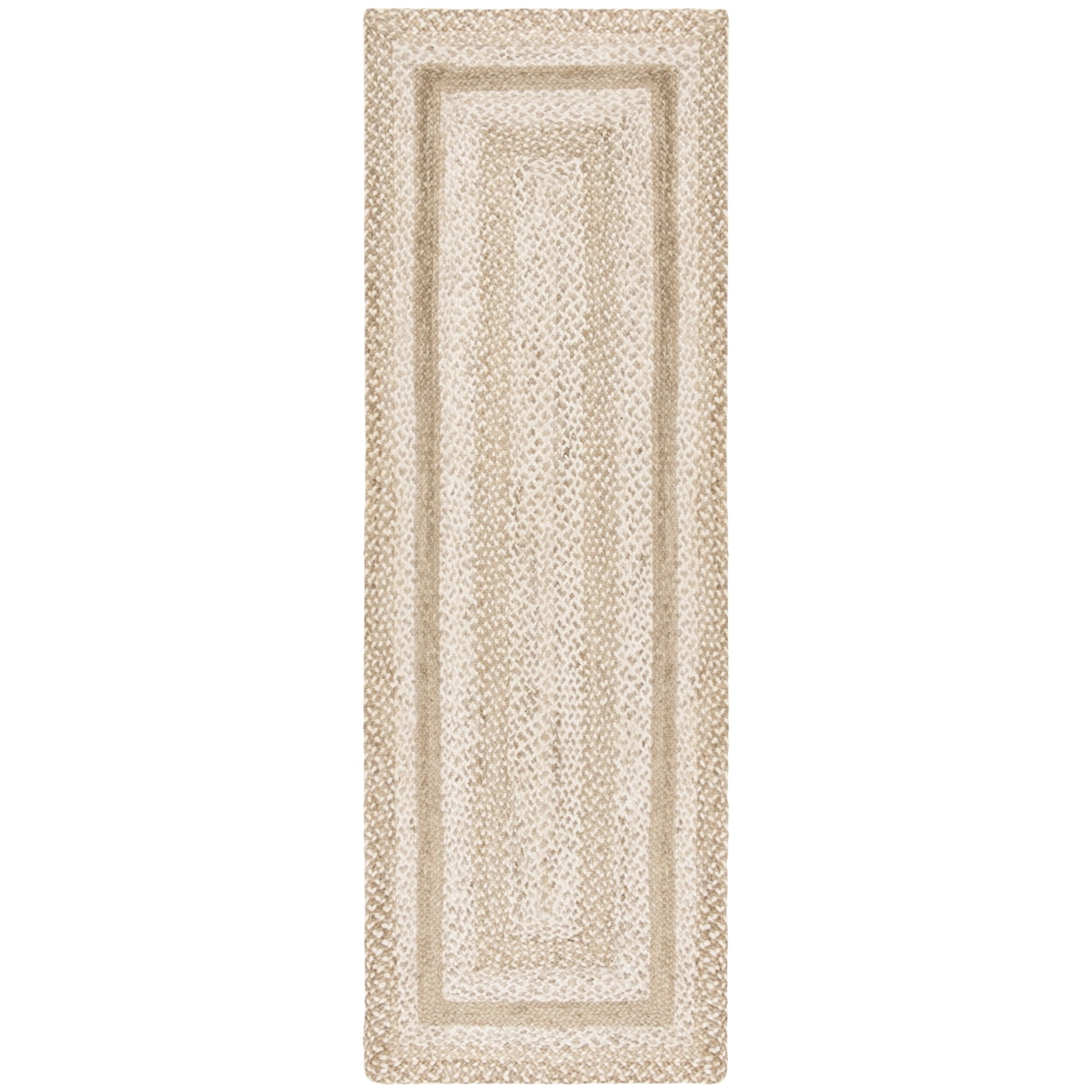 SAFAVIEH Natural Fiber Keisha Geometric Area Rug, Grey/Ivory, 9' x 12'