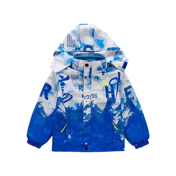 Mercatoo Boys 3 I𝐧 1 Detachable Fleece Windproof Ski Jackets Teen Wa𝐭erproof Hood Outwear Winter Thicked Warm Trench Coat