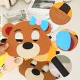 thumbnail image 5 of 4 Count Goldilocks and the Three Bears Costume Masks, Half Face Felt Masquerade Mask for Kids, 5 of 5