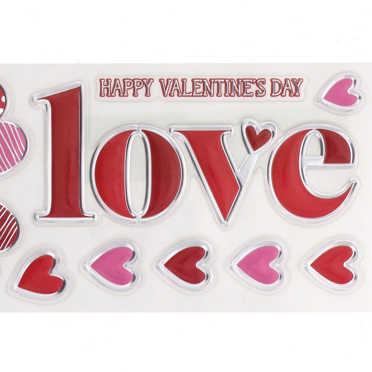 Way to Celebrate! Happy Valentine's Day and Love Bling Décor Set