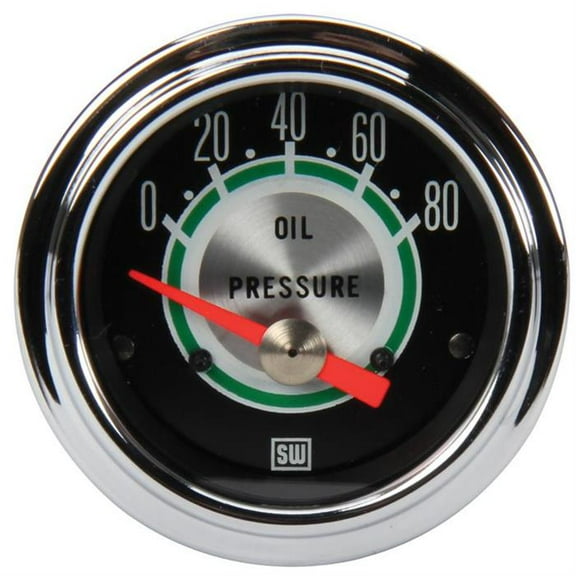 Stewart Warner 306BB Green Line Series Oil Pressure Gauge 2-1/16 in. (52 mm) Dia