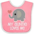 thumbnail image 3 of Inktastic My Auntie Loves Me Niece Boys or Girls Baby Bib, 3 of 4