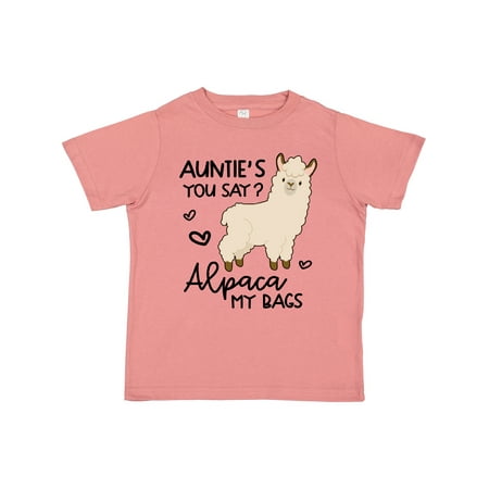 

Inktastic Auntie s You Say Alpaca My Bags Gift Toddler Boy or Toddler Girl T-Shirt