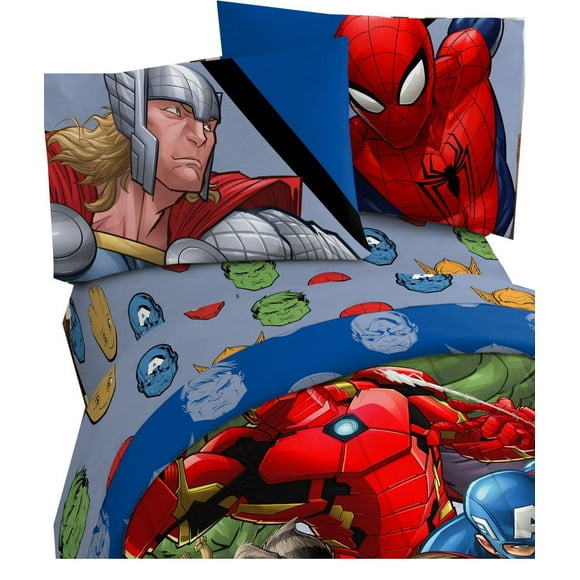 Marvel Avengers Fight Club 4-Piece Full Sheet Set, 100% Polyester