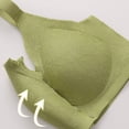 thumbnail image 6 of Front Closure Bras Front Fastening Bras Snap Front Bra Bras for Women No Underwire Soft Stretchy Posture Support Bra Wireless Bras Front Closing Bras Front Clasp Bras No Underwire Khaki, 6 of 8