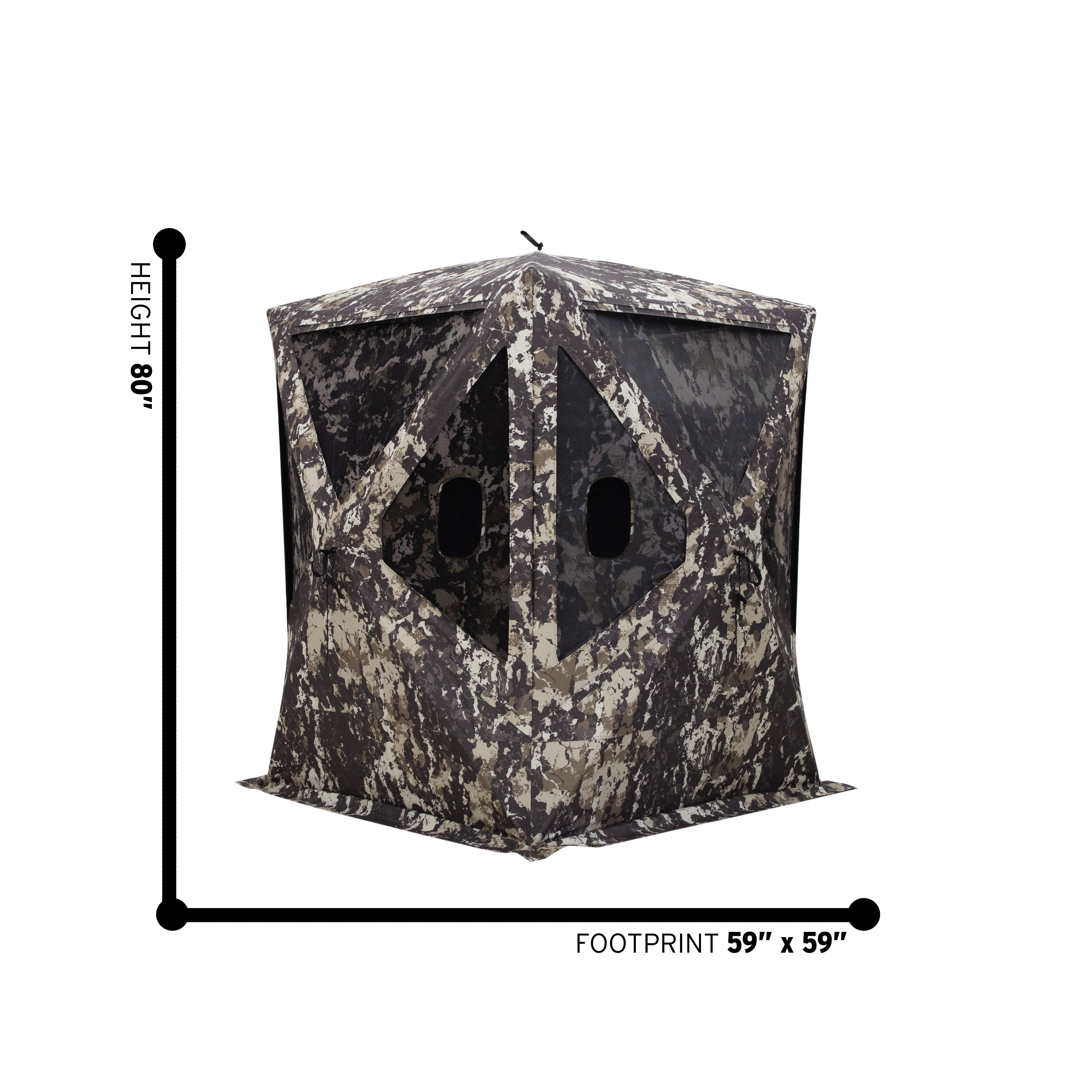 BARRONETT Big Mike HD Hub Hunting Blind, 2 Person Pop Up Ground Blind
