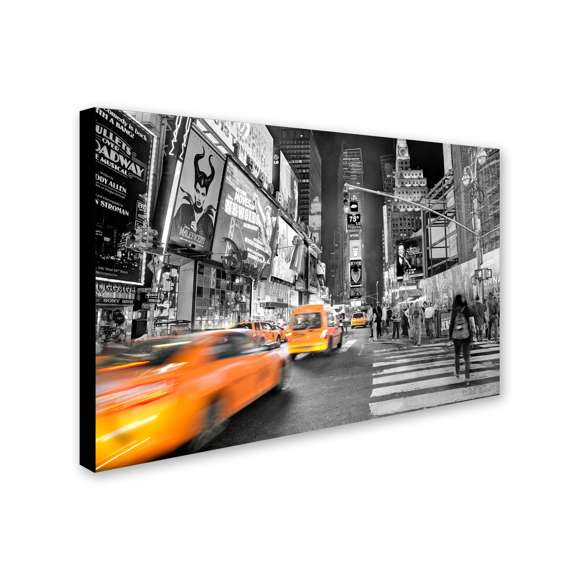 Trademark Fine Art "Times Square" Canvas Art by David Ayash