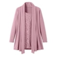 thumbnail image 2 of Woman Within Plus Size 2-Fer Cardigan & Attached Lace Tunic, 2 of 6
