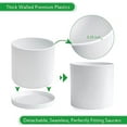 thumbnail image 4 of 12 Inch Plastic Planter Pots for Plant Pot with Drainage Hole and Seamless Saucers, White Color, 74-X-A-3, 4 of 7