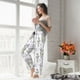 thumbnail image 5 of Fotbe Lavender Flowers Pantalones de Pijama para Mujer, Pantalones de Dormir, Pantalones Pj con Cordón y Bolsillos-3X-Large, 5 of 6