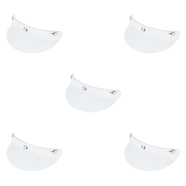 ZheElen Adjustable Motorcycle Visor Peak UV Sun Visor for Customizable Sun Open Face White 2 5Set