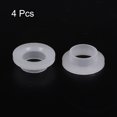 thumbnail image 3 of Uxcell Flanged Sleeve Bearings Plastic Bushings Nylon Bushings, White 10x12x5.7mm 4Pcs, 3 of 5