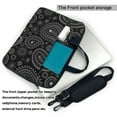 thumbnail image 3 of ZICANCN Laptop Case 15.6 inch, Paisley Black Abstract Aesthetic Work Shoulder Messenger Business Bag for Women and Men, 3 of 7