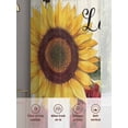 thumbnail image 6 of Sheer Curtains 84 Inches Long 2 Panels, Farm Sunflower Butterfly Watercolor Rod Pocket Curtain Voile Draperies, Blossom Floral Vintage Stamp Light Filtering Window Treatment for Living Room, 6 of 8