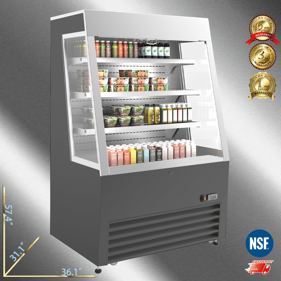 Cooler Depot NSF 36" Delivery Service Refrigerator Display, 11.3 cu ft, Double Glass, Model CF-390S