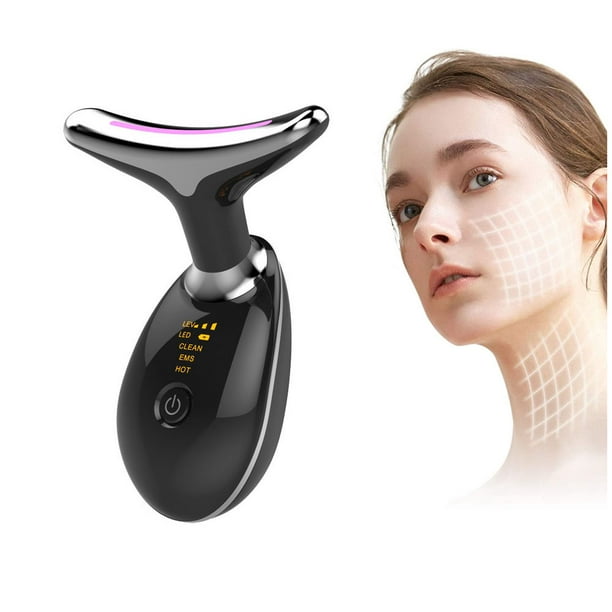 Dispositivo facial antiarrugas de 1 pieza (negro), dispositivo de belleza ANLAN, dispositivo de belleza para el cuidado de la piel con masaje de elevación, tonificación para la cara