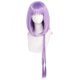 thumbnail image 1 of Peluca para cosplay, tamaño mediano, con flequillo y trenzas laterales largas, 65 cm, color morado, 1 of 2