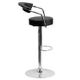 thumbnail image 5 of Flash Furniture Cruz Contemporary Black Vinyl Adjustable Height Barstool with Arms and Chrome Base, 5 of 6