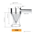 thumbnail image 1 of Stainless Steel Conical Funnel Tool Kit with Base - Manual Baking Accessory for Home Use, Ideal for Chocolate Sauce, Eggs & Cookies, Features Fun Octopus Shape Design, Compact Storage, Large 8mm Size, 1 of 6