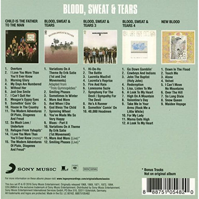 Blood Sweat & Tears - Original Album Classics - 5 CD Box Set