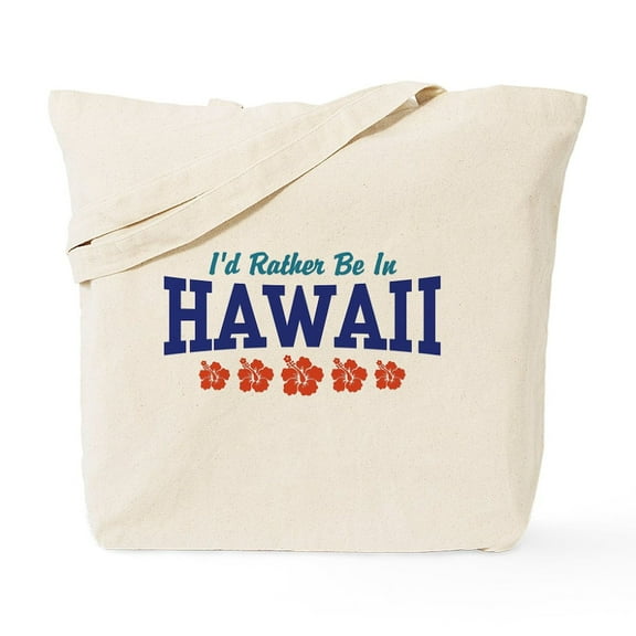 CafePress - I'd Rather Be In Hawaii Tote Bag - Unisex Canvas Tote Bag, Beige, 1-Piece