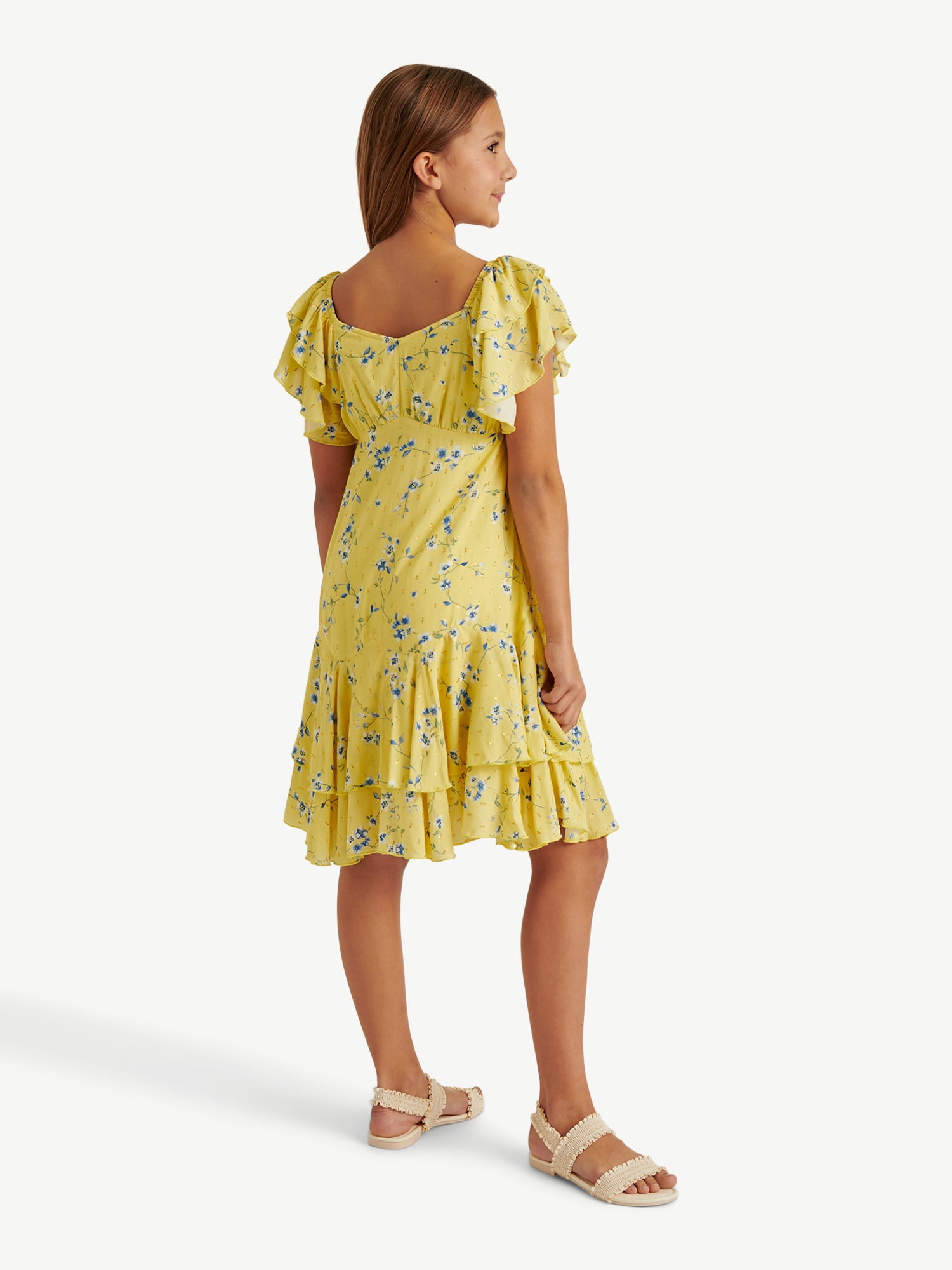 Justice Girls Flutter Sleeve Dress, Sizes XS - XLP