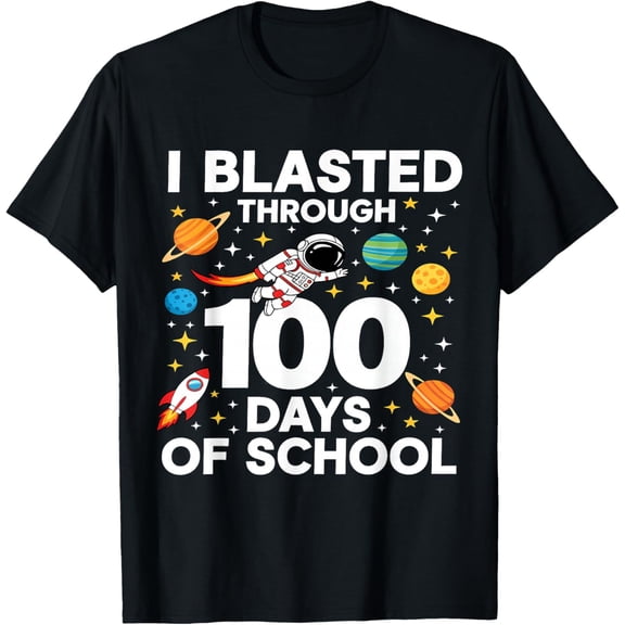 I Blasted Through 100 Days of School 100th Day Teacher Adult T-shirt