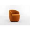 thumbnail image 4 of Swivel Accent Chair, Teddy Fabric Barrel Chair with with Metal Base and Padded Cushion, Comfy Single Sofa Chair Arm Chair for Living Room, Hotel, Bedroom, Office, 4 of 6