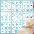 thumbnail image 1 of Juego de plantillas YHSLMH, 70 piezas, patrones de naturaleza y playa, 1 of 8